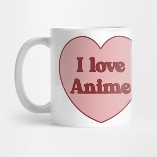 I love anime heart aesthetic dollette coquette pink red Mug